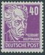 1950, 40 Pf. Purpur Hauptmann, Postfrisch, Pracht, Fotoattest Paul, Mi. 750.- -> Automatically Generated Translation: 19 - Sonstige & Ohne Zuordnung