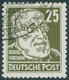 DDR 334vaXI O, 1953, 25 Pf. Braunoilv Virchow, Wz. 2XI, Zeitgerecht Entwertet, Pracht, Kurzbefund Schönherr, Mi. 600.- - Used Stamps