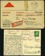 Delcampe - BUND/BERLIN POSTKRIEG Brief,o,BrfStk , 1949-65, 10 Verschiedene Postkriegsbelege Sowie 3 Einzelwerte, Feinst/Pracht - Covers & Documents