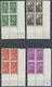 MONACO 273-87 VB **, 1942, Bildnisse Früherer Herrscher In Unteren Rechten Eckrandviererblocks Mit Druckdatum, Postfrisc - Autres & Non Classés