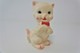 PIEPER POUET SQUEAKY: LEDRAPLASTIC CUTE CAT KAT CHAT - L=12  - ***  - M DEP ELEPHANT ITALY  - Rubber - Vinyl - 1960's - Schtroumpfs