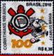 Ref. BR-3146 BRAZIL 2010 FOOTBALL-SOCCER, CORINTHIANS SPORT CLUB,, STAMP IN CLOTH, UNUSUAL 1V Sc# 3146 - Ungebraucht