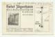 WIEN - HOTEL JAGERHORN 1951 - BIGLIETTO  - NV FP - Pubblicitari