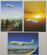 Myanmar Airways International MAI: Set Of 3x Picture Postcard, Airplane (traces Of Use) - Cadeaux Promotionnels