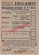 Abonnement Général De 3ème Classe Multiple (chemin De Fer, Funiculaire, Bateaux) Lugano - Suisse Du 8 Au 14 Aout 1949 - Europa