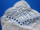 Delcampe - VIintage 2 LACE HANDKERCHIEF-Embroidered Net Lace Pouch .Wedding Handkerchief.Pochette Linge D'époque Dentelles -Tissus - Dentelles Et Tissus