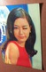 Vintage 3D Stereo Lenticular Card 1970s Beautiful Winking Japanese Woman. Charm Of Youth. Blood Red Style. Asian Beauty - Moda