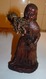 ANCIENNE SCULPTURE PLATRE GENRE SANTON GRAND MERE AVEC FAGOT DE BOIS / 22.5 Cm - Altri & Non Classificati