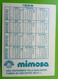 Calendrier De Poche Yaourt Mimosa. 1988 - Tamaño Pequeño : 1981-90