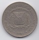 Dominicaine : 1/2 Peso 1986 (Les 3 Grands Hommes) - Dominicana