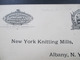 USA Um 1900 GA Fragekarte ? New York Knitting Mills Pow Dora Puffs Gedruckte Firmen Fragekarte - Lettres & Documents