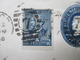 USA 1890 GA Umschlag Mit Zusatzfrankatur Nr. 57 Mit Ausgefallenem Zähnungsloch! Wall Street NY - Frankfurt - Covers & Documents