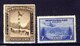 2x Newfoundland MH Airmail Stamps #211 Land & Sea Shifted O.P. & C19-7c CV=$60. - Back Of Book