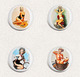 Pin Up Girl BADGE BUTTON PIN SET 14 (1inch/25mm Diameter) 35 DIFF - Pin-ups