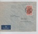 PR6923/ TP 291 A Masque S/L.Avion C.Elisabethville 31/7/51 > Belgique BXL - Storia Postale