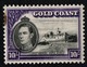 Gold Coast.  1938 -1941 King George VI. 10 Sh. Sc. 141. Cancelled - Gold Coast (...-1957)