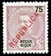 !										■■■■■ds■■ Mozambique 1917 AF#193(*) Local "republica" 75 Réis (x0649) - Mozambique