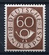 44287) BUND 60 Pfg. Posthorn Postfrisch GEPRÜFT Aus 1951, 150.- € - Ungebraucht