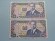 2 X 20 Twenty SHILLINGS ( Shilingi Ishirini ) Central Bank Of KENYA ( For Grade, Please See Photo ) ! - Kenia