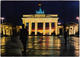 Mitte Berlin Brandenburger Tor, Nachts Grenzsoldaten Ansichtskarte 1967 - Porte De Brandebourg