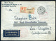 1946.05.26. (16 Dsz. Utolsó Nap) Ajánlott Légi Levél Kp. 18.480 MillioP Bérmentesítéssel Los Angeles-be Küldve, Ritka Da - Brieven En Documenten