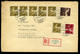 KESZTHELY 1947. Ajánlott Három Színű, Nyolcbélyeges Levél Budapestre Küldve - Lettres & Documents