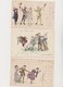 Lot De 5 Cartes Fantaisie / Farandole - Danses