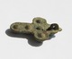 Stunning Medieva Period Bronze Cross Pendant With 6 Stones - Archeologia