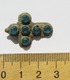 Stunning Medieva Period Bronze Cross Pendant With 6 Stones - Archeologia