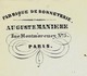 PARIS Rue  Montmorency VIE QUOTIDIENNE MODE  1855 FABRIQUE DE BONNETERIE AUGUSTE MANIERE Pour Hédouin à Rouen - 1800 – 1899