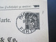 DR Privatpost Ganzsache 1899 Packetfahrtkarte Mit Firmenzudruck Ph. Brand & Co. Berlin Bezüglich Offerte - Private & Local Mails