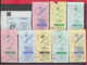 247916 / Lot Of 9 Pieces -  BUS , TRAM , Trolleybus , SOFIA , Ticket Billet , Bulgaria Bulgarie Bulgarien Bulgarije - Europa