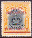 STRAITS SETTLEMENTS 1906-07 SG 144m 4c On 12c MH (part Gum) - Straits Settlements