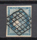 - FRANCE N° 4d Oblitéré Grille - 25 C. Bleu Terne Type Cérès 1850 - Cote 50 EUR - - 1849-1850 Cérès