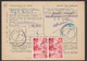 N°1139 Sur Bulletin De Poste Obl SC "Etterbeek" (1960) + Griffe Et Cachet Bleu "Postes-Rebuts Belgique". - Folletos De La Oficina De Correos