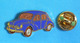 1 PIN'S //  ** RENAULT  4 CV / 4 CYLINDRES EN LIGNE / 8 SOUPAPES / SURNOMMÈE LA 4 PATTES ** . (© TABLO) - Renault