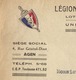 1944 - LSC Avec Entête LEGION FRANCAISE Des COMBATTANTS - UNION DEPARTEMENTALE AGEN - WW II