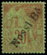 NOSSI-BE Poste * - 25, Signé: 20c. Briques. S. Vert - Cote: 650 - Unused Stamps