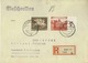 DR Mi-Nr 766+780  /Leipziger F-Messe + Braunes Band 1941,  Echt Gelaufener Porto-gerechter R-Brief - Briefe U. Dokumente