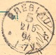 DEUTSCHES REICH "BRIEG * KREIS GLOGAU * 1.5.94" Selt. RA3 A. 5 Pfg. Krone-GA Nach "BRESLAU 5" K1. Brzeg, (deutsch Brieg) - Briefe U. Dokumente