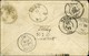 GC 1691 / N° 60 Def Càd T 17 JOUGNE (24) Sur Lettre Insuffisamment Affranchie Pour Sarrebruck Réexpédiée à Nancy, Taxe 3 - 1871-1875 Cérès
