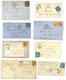 Lot De 21 Lettres Affranchies D'Auxerre : 1 Grille; 2 PC, 3 Càd , 5 GC, 5 Lettres Avec Taxe Carrée Et 5 Cachets Ferrovia - Other & Unclassified