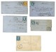 Lot De 21 Lettres Affranchies D'Auxerre : 1 Grille; 2 PC, 3 Càd , 5 GC, 5 Lettres Avec Taxe Carrée Et 5 Cachets Ferrovia - Other & Unclassified