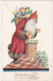 Joyeux Noël / Père Noël (Santa Claus) Sur Le Toit Distribuant Les Cadeaux (Jouets) - 1940 - Kerstman