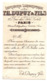 RARE Chromo Imprimerie Lithographique Th Dupuy & Fils Paris Carte Représentant Avis Passage Mr Kahn Abeille Insecte - Autres & Non Classés