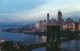 NIGHTFALL IN LOWER MANHATTAN,WITH BROOKLYN BRIDGE-NEW YORK CITY-VIAGGIATA 1956 - Manhattan