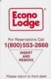 Econo Lodge Hotel Room Key Card - Hotel Keycards