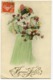 CPA - Carte Postale - Illustrateur - Portrait De Femme - Salut Des Fleurs  (I9924) - Femmes