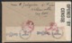 1942 Ceylon Colombo Brit Zensurstreifen + OKW Zensur (x Paris) & L1 Coupon-reponse - Double Censor - Ceylon (...-1947)