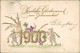 Ansichtskarte  Zwerge Tragen Jahreszahl Prägekarte Gel. 1900 1900 Prägekarte - Anno Nuovo